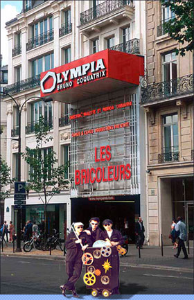 Bild: Les Bricoleurs vor den Olympia in Paris